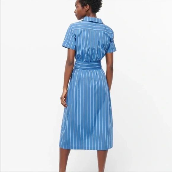 J. Crew Patch Pocket Poplin Shirt Dress NWT Size 4 - Picture 2 of 12